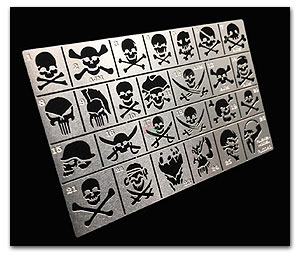 Шаблон трафарета для рисования черепа Gundam/AFV