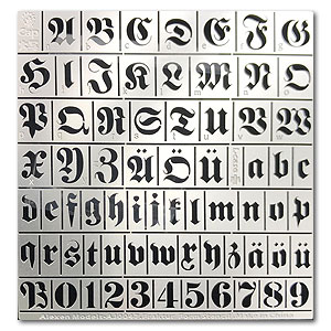 Немецкий трафарет Fraktur времен Второй мировой войны