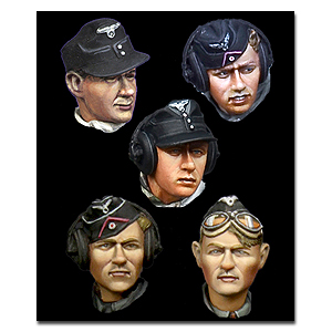 Набор голов немецкого танкового экипажа №2 (1/35)