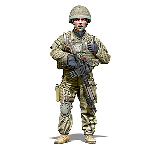 Десантник британской армии в Афганистане, 2011 г.