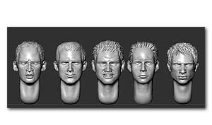 Волосатые головы (набор 12)