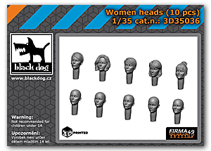 Женские головы (10 шт.)