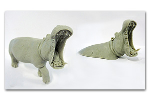 Гиппо 1 полная фигура + 1 полуфигурка
