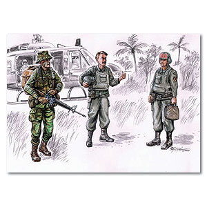 Экипаж вертолета США LRRP во Вьетнаме (3 рис.) (будет отправлен в течение 3–5 недель)