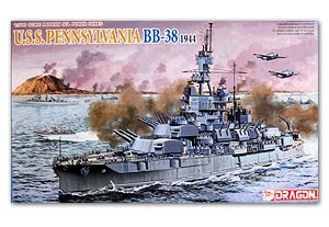 USS Pennsylvania BB-38, линкор класса «сверхдредноут», 1944 год