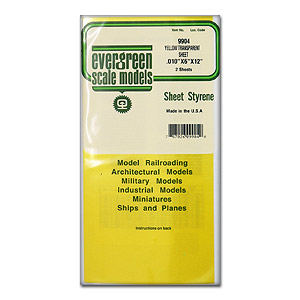 Желтый прозрачный лист 0,10x6x12 x2