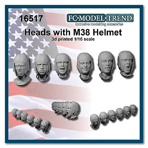 Головы американских танкистов времен Второй мировой войны в шлеме М38 (в наличии)