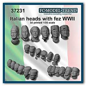 Головы итальянских солдат в фесках (В наличии)