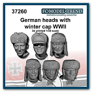 Немецкие головы в зимних шапках, Вторая мировая война (В НАЛИЧИИ)