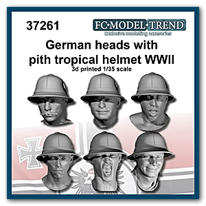 Немецкие головы в тропических пробковых шлемах времен Второй мировой войны (В НАЛИЧИИ)