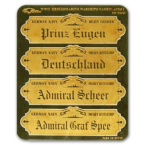 Таблички немецких военных кораблей Второй мировой войны II