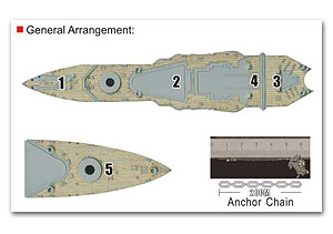 HMS WARSPITE 1942 Деревянная палуба (ТОЛЬКО ДЛЯ FH 780010)