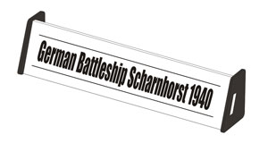 Заводская табличка немецкого линкора «Шарнхорст» 1940 года (для Flyhawk FH1147S)