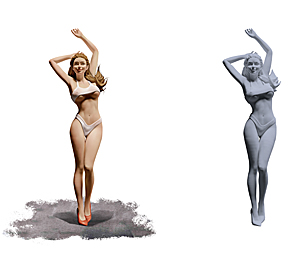 Статуя девушки в стиле пин-ап