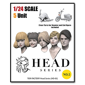 Набор головок 1/24-2 (серия головок, 5 головок, прозрачные детали и кат) (под заказ через 3–5 недель)