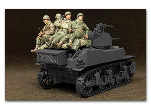 Американский танк M5A1 пехоты Pick Up - фигурки с аксессуарами