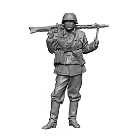 1/16 Немецкий пулеметчик времен Второй мировой войны MG42 (этот товар нужно заказать через 3–4 недели)
