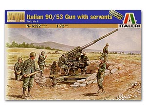 Итальянский пистолет 90/53 с прислугой