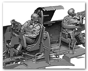 Набор из 2 фигурок ВМС США: пилот и бортовой стрелок 1/18 времен Второй мировой войны (в бою / 4 головы)