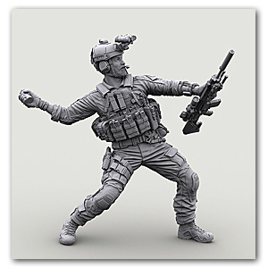 1/24 US NAVY SEAL SCAR Mk.20 Снайпер метает M18