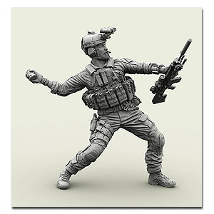 Снайпер из спецподразделения ВМС США SCAR Mk.20 метает винтовку M18