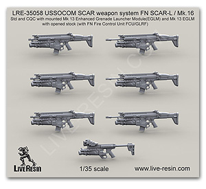 Система вооружения USSOCOM SCAR FN SCAR-L / Mk.16 Std и CQC с установленным усовершенствованным гранатометом Mk 13