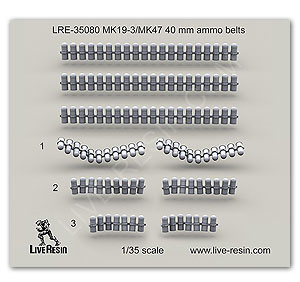 Ленты с патронами MK19-3/MK47 калибра 40 мм