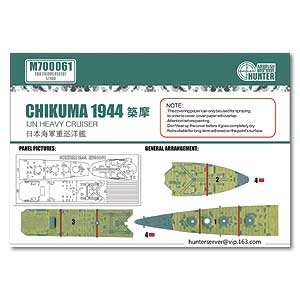 Окрасочная маска Chikuma 1944 IJN Heavy Cruiser (для Fujimi 41019)