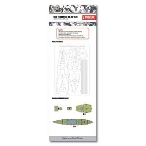 Маска окраски USS Tennessee BB-43 1941 (для Trumpeter 05781)