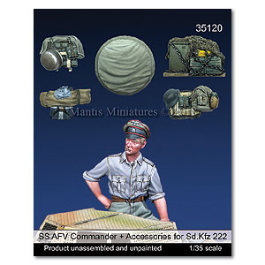 Командир бронемашины СС и его помощник SdKfz222