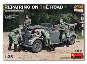 Ремонт на дороге (Typ 170V Personenwagen Cabrio и 4-х фигурный автомобиль)