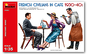 Французские граждане в кафе, 1930–40-е годы