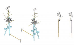 1/200 HMS Rodney Мачта и радар