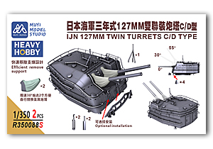 127-мм двухбашенные орудия IJN типа C/D