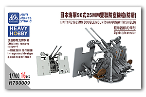 1/700 Тип 96 25 мм спаренная зенитная пушка с кольцевым прицелом (экранированная)