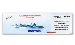 HMS Montgomery 1942 бывший Wickes DD75