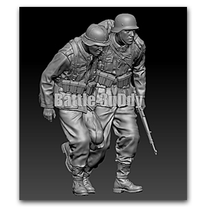 1/16 Вермахта с раненым товарищем