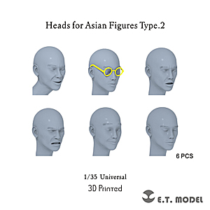 Головки для азиатских фигур Тип 2