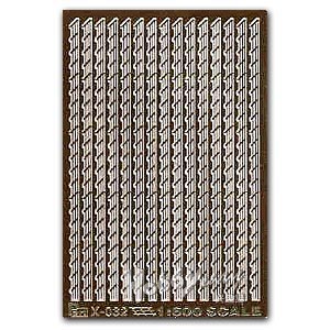 Наклонные перила на высоте 45 футов, масштаб 1/600 — линии изгиба