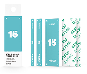 Набор акриловых шлифовальных кругов, зеленый, № 1500