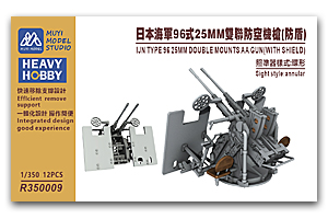 25-мм зенитная пушка IJN Type96 с двумя установками (со щитком; кольцевые прицельные приспособления)