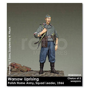 Варшавское восстание, Польская Армия Крайова, командир взвода, 1944 (с Sten Mk II/MP 40)