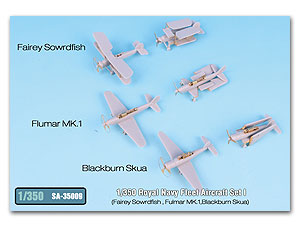 1/350 Набор самолетов Королевского флота I (Sowrdfish, Fulmar MKI, Blackburn Skua) (за заслуги)
