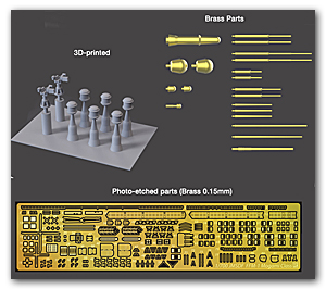 Набор деталей для фрегата класса «Могами» 1/700 JMSDF FFM (для пит-роуд)