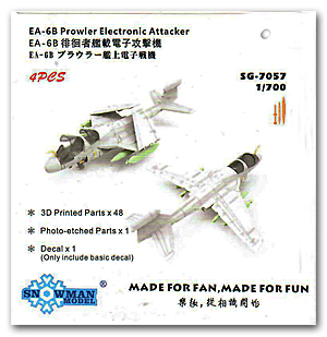 1/700 EA-6B Prowler палубный самолёт радиоэлектронной борьбы – 4 шт.