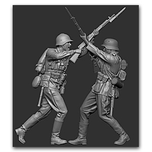 Красноармеец сражается с солдатом вермахта. 1941-42 гг. (2 рис.)