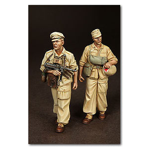 Офицер и боевой медик Fallschirmjäger бригады Рамке. Эль-Аламейн, август 1942 г.