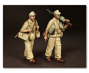 Команда MG-34 Fallschirmjäger - бригада Рамке. Эль-Аламейн, август 1942 г.