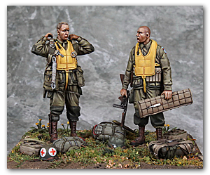 Боевой медик и сержант воздушно-десантных войск армии США. Высадка в Нормандии, 1944 год.