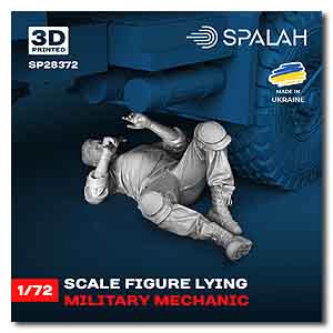 1/72 Лежащий военный механик
